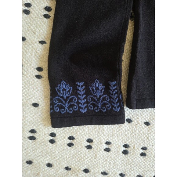 New Sonoma Jean Black Pullover V Neck Sweater Blue Detail Petite Small Stretch - Picture 6 of 7